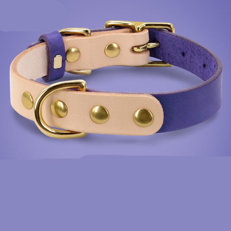Luxury Leather Cat Collar With Customizable Engraved Plate - Vibrant Color Options