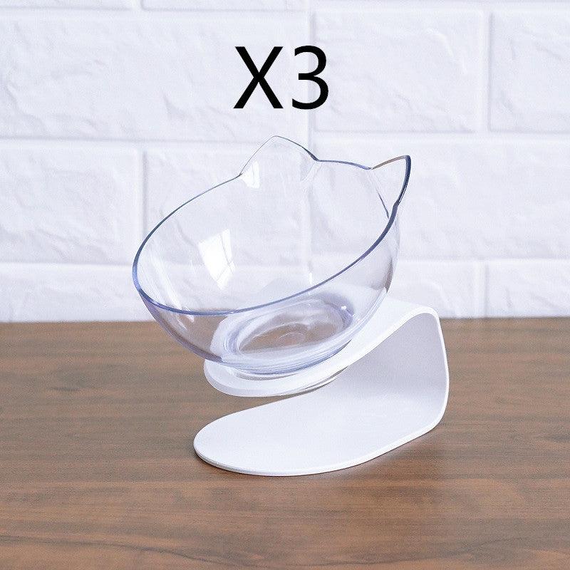 Elevated Non-Slip Double Cat Bowl With 15° Tilted Design
