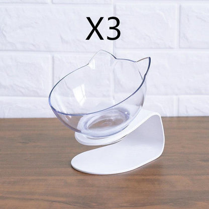 Elevated Non-Slip Double Cat Bowl With 15° Tilted Design