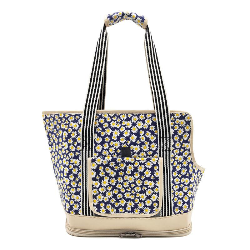 Portable Pet Travel Shoulder Bag With Breathable Mesh - Stylish And Convenient Pet Carrier