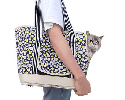 Portable Pet Travel Shoulder Bag With Breathable Mesh - Stylish And Convenient Pet Carrier