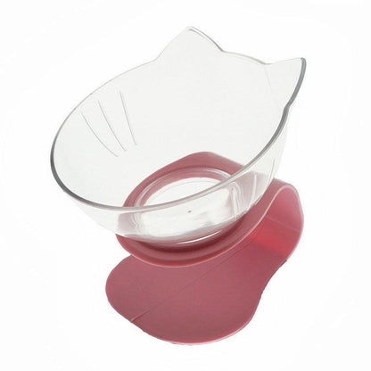 Elevated Non-Slip Double Cat Bowl With 15° Tilted Design